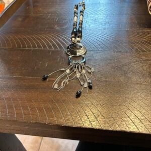 NWT Black and Silver Statement Necklace